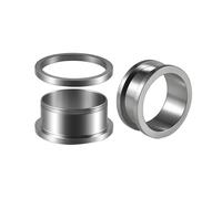 Mesnt 2 Pièces Écarteur Argent en G23 Titane à vis Jauges Expanseurs Oreille Stretchers Piercing Bijoux, 19mm