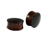 Mesnt 2 Pièces Écarteur Bois Plugs Tunnels étirement Extenseur Piercing Bijoux pour Femmes Hommes (Rouge, 18mm)