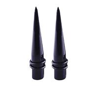 Mesnt 2Pcs Kit Ecarteur Oreille, 10mm Cône Lisse Homme Femme Oreille Piercing en Acrylique, Noir