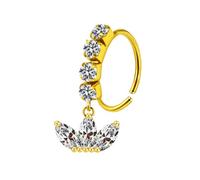 Mesnt Anneau de Nez Acier Inoxydable, 1pcs Anneaux de nez percés Cœur et flèche avec zircone cubique