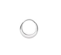 Mesnt Anneau Piercing Titane, 1pcs 16G Anneaux de nez percés Cerceau en forme de lune, Style 3-Argent, 1.2x10mm