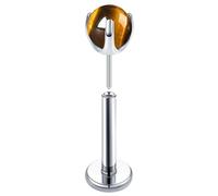 Mesnt Anneau Piercing Titane, 1pcs 18G Clous de nez percés sans filetage Rond avec œil de tigre, Brun argenté, 1.0x10x4mm