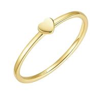 Mesnt Bague Fiançailles, Argent Sterling 925 Bague de promesse en cœur délicate et Simple pour Femmes, Or, Taille 57.5