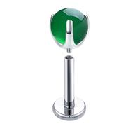 Mesnt Boucle D'Oreille Femme Helix, 1pcs 18G Clous de nez percés à filetage interne Rond avec agate en Titane, Vert argenté, 1.0x8x5mm