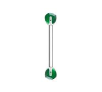 Mesnt Boucle D'Oreille Piercing Cartilage, 1pcs 16G Clous de nez percés à filetage interne avec de l'agate verte en Titane, Argent, 1.2x10mmx5mm