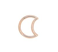 Mesnt Boule Piercing Tragus, 1pcs 16G Anneaux de nez percés Forme de lune creuse en Acier inoxydable, Style 6-Or rose, 1.2x10mm