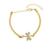 Mesnt Bracelets de Cheville pour Femmes, Or Libellule avec zircone cubique Chaînes de Pieds, Bijoux de Plage pour Femmes,Longueur: 20.2+10CM