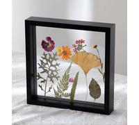 Mesnt Cadre pour photo 18x18cm, Cadre en MDF et verre pour Photos/Images/Collage, À poser | Noir