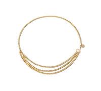 Mesnt Chaîne De Taille Femme Sexy Fleur de chaîne Multicouche Vintage Chaîne de Ventre Plaqué Or Chaîne Corps Femme, 90CM