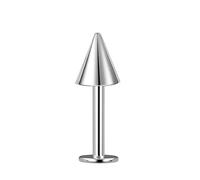 Mesnt Piercing Helix Titane, 1pcs 18G Clous de nez percés à filetage interne Cône de 4 mm, Argent, 1.0x6mm
