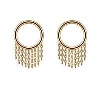 Mesnt Piercing Narine Titane, 2pcs 16G Anneaux de nez percés Pompons à chaînette, Or-Style 6, 1.2x8mm