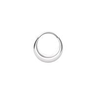 Mesnt Piercing Oreille Anneau Acier Chirurgical, 1pcs 16G Anneaux de nez percés Cerceau en forme de lune, Style 3-Argent, 1.2x10mm