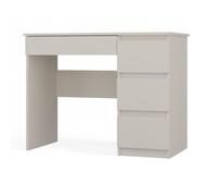 CDF Mijas Bureau droit | Couleur : cachemire (beige) | 4 tiroirs | Idéal pour bureau, salle d'étude, chambre d'enfant et d'adolescent | Bureau fonctionnel pour ordinateur, ordinateur portable |