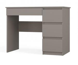 MESO - Bureau droit style moderne bureau/chambre d’ado - 98x51x76 cm - 4 tiroirs - Gris