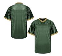 MESOSPERO Maillot de football vierge pour homme, style hip-hop des années 90, noir, blanc, rouge, vert, taille S à 3XL, vert militaire, XX-Large