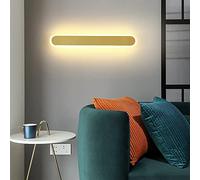MESOVFCA Applique Murale LED linéaire Nordique, Bande Lumineuse Moderne en Aluminium, Applique d'intérieur pour Chevet, Couloir, escaliers (doré 3 Couleurs, 40 cm 18 W)