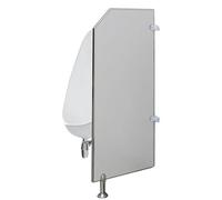 MESOVFCA Cloison de séparation pour urinoir de 47 Pouces, cloison d'urinoir pour Adulte sur Pied avec Code d'angle en Acier Inoxydable pour lieux publics et centres commerciaux, 1 pièce, 120 x 45 cm