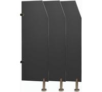 MESOVFCA Cloison de séparation pour urinoir, Extension de cloison pour urinoir, Protection supplémentaire et intimité pour Hommes, cloison de séparation pour Toilettes d'hôtel, Noir - 2 pièces