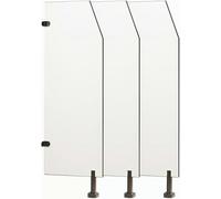 MESOVFCA Cloison de séparation pour urinoir, Extension de cloison pour urinoir, Protection supplémentaire et intimité pour Hommes, cloison de séparation pour Toilettes d'hôtel, Noir - 2 pièces