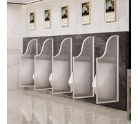 MESOVFCA Cloison d'urinoir Murale étanche, séparateur en Verre translucide pour Toilettes publiques, écran de Protection, Lot de 5 Panneaux d'urinoir pour hôtels et salles de Bains