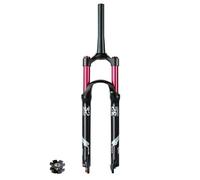 MESOVFCA Fourche à Suspension pneumatique VTT 26/27,5/29 Pouces, débattement 140 mm, réglage du Rebond, Tube Droit/Conique 28,6 mm, Verrouillage à Distance, QR 9 mm, pour fourches Avant AM/XC