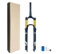 MESOVFCA Fourche Avant à Suspension pour vélo 26/27,5/29 Pouces, Verrouillage à Distance, Tube Droit, Frein à Disque 28,6 mm, Fourche pneumatique Avant pour VTT, débattement 140 mm