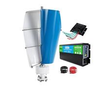 MESOVFCA Générateur éolien 3000 W - Éolienne silencieuse à 2 pales 12 V/24 V/48 V/220 V avec contrôleur et onduleur - Idéal pour Les Routes de Montagne et Les Solutions d'alimentation Hors réseau