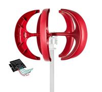 MESOVFCA Générateur éolien Vertical 12 000 W - 12 V/24 V/48 V/110 V/220 V, kit générateur triphasé à Aimant Permanent 5 pales avec contrôleur pour systèmes Hybrides éolien-Solaire, Blanc