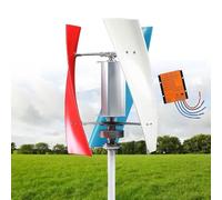 MESOVFCA Kit générateur d'éolienne Verticale 18000W - 12V/24V/48V avec 3 pales, Conception à Aimant Permanent pour énergie Hybride éolienne et Solaire, Solution énergétique colorée et Efficace.