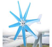 MESOVFCA Kit générateur éolien 12 000 W à 8 pales pour Usage Domestique, système d'énergie renouvelable 110 V performant, incluant Un contrôleur éolien/Solaire, Solution énergétique écologique