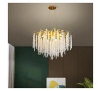 MESOVFCA Lustre Suspendu Moderne à LED avec Pampilles en Cristal et Branches, idéal pour la Salle à Manger, Le Salon et la décoration intérieure, Ambiance chaleureuse.
