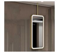 MESOVFCA Miroir de Salle de Bain rectangulaire avec éclairage LED, décoratif au-Dessus du lavabo (doré, 40 x 90 cm)