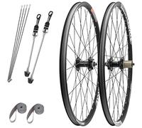 MESOVFCA Paire de Roues de VTT 26, 27,5 et 29 Pouces, Alliage d'aluminium, Frein à Disque, QR, Roue Avant et arrière, moyeu à roulement scellé, Cassette 6 à 11 Vitesses