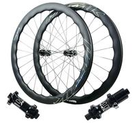MESOVFCA Paire de Roues VTT en Fibre de Carbone 700C à démontage Rapide, 24 Rayons Avant, 2 Rayons arrière, 4 roulements, cliquet planétaire 54 Dents, Compatible 700C x 23C-50C