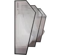 MESOVFCA Paravent Mural pour urinoir, composé de 4 Panneaux en Verre translucide avec Cadre en Acier Inoxydable, séparateur de Toilettes pour Hommes, écrans d'urinoir durables