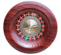 MESOVFCA Plateau tournant de Casino, Roulette en Acajou avec Double zéro, roulements de précision de qualité Casino, Parfait pour Une soirée Jeux à la Maison ou Une soirée en boîte.