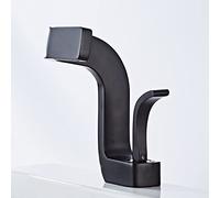 MESOVFCA Robinet de Salle de Bain Noir en Jade, lavabo avec évier Eau Chaude/Eau Froide, Robinet de Cuisine pivotant en Laiton (Haut, Noir)