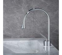 MESOVFCA Robinet de Salle de Bain Noir en Jade, lavabo Eau Chaude/Eau Froide, Robinet de Cuisine pivotant en Laiton (Jade Moyen)