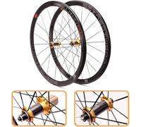 MESOVFCA Roues Avant et arrière de vélo 700C, Profondeur de 40 mm, Jantes de vélo de Route en Carbone à Pneu, Frein V/C, roulements scellés pour 8, 9, 10, 11 Vitesses