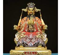 MESOVFCA Statue du Roi Dragon en Bronze Pur Guangji Donghai Statue de Bouddha du Roi Dragon des Quatre Mers Statue en Bronze Coloré Décoration