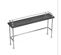 MESOVFCA Table de bar industrielle étroite et longue table de bar - Table de bar créative à bord vivant - Table haute pour balcon - Table haute pour le thé au lait et le café - Longue table de salle à