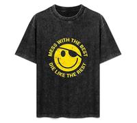 Mess with The Best Hacker Funny Geek Retro Hackers Black Basic Men's Short-Sleeved Top Sweatshirt T-Shirt Black M