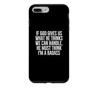 Message Amusant « Get Well Soon » « God Thinks I'm a Badass » Coque pour iPhone 7 Plus/8 Plus