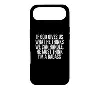 Message Amusant « Get Well Soon » « God Thinks I'm a Badass » Coque pour iPhone Air