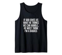 Message Amusant « Get Well Soon » « God Thinks I'm a Badass » Débardeur