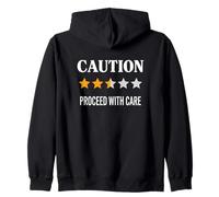 Message « Caution Proceed with Care » de Sensibilisation à la sécurité Sweat à Capuche