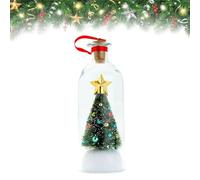 Message d'arbre de Noël dans Une Bouteille, Ornement de Bouteille de Message Vocal enregistrable de l'arbre de Noël avec liège de Lecture, scène enneigée dans Une Bouteille nostalgique (1PC)