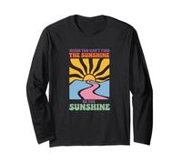 Message d'autonomisation optimiste rétro et vibrant, Be the Sunshine Manche Longue