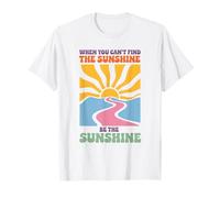 Message d'autonomisation optimiste rétro et vibrant, Be the Sunshine T-Shirt