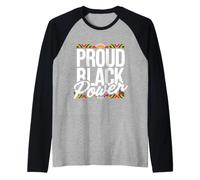 Message de fierté culturelle et de Pouvoir Noir Manche Raglan